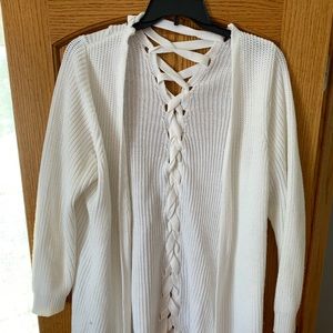 Cj Banks white 2x cardigan